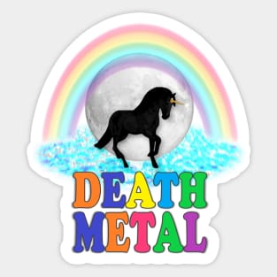 Death Metal Unicorn Sticker